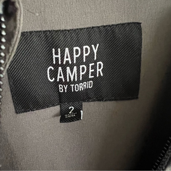 Torrid Charcoal Hooded Windbreaker - Picture 2 of 7